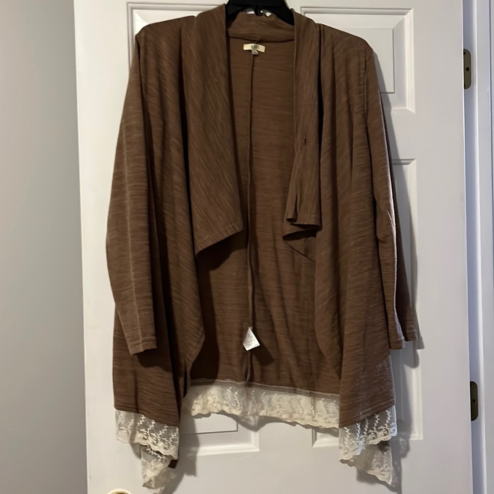 Kori Lace trimmed cardigan